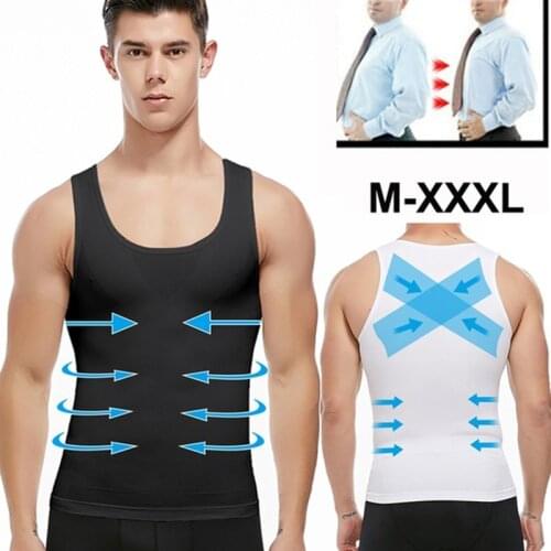 Men Slimming Body Shaper Tummy Shaper Vest Slimming Underwear Corset Waist Waist Cincher Men Bodysuit