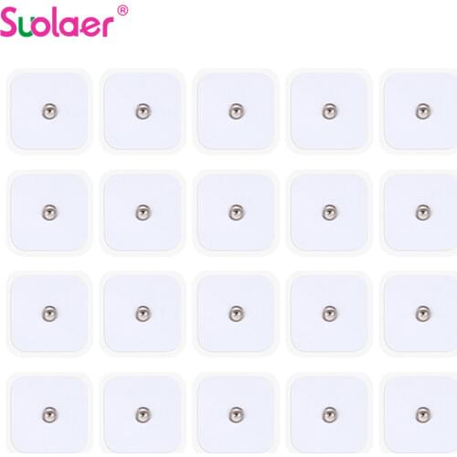 20/10PCS Electrode Pads Self Adhesive Replacement Tens Non-woven Fabric Physical Therapy ReusableTENS Unit Patches Pad Messager