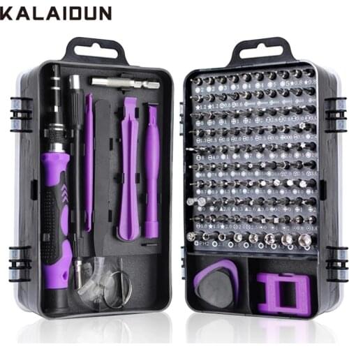 KALAIDUN Precision Screwdriver Set 115 In 1 Screw Driver Bit Magnetic Torx Bits Screwdrivers Handle Phone Repair Hand Tools Kit