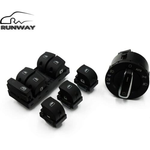 New Power Window Headlight Switch Button For AUDI A6 S6 C6 RS6 A6 Allroad Quattro A3 Q7 4F0 959 851 4F1 941 431E 4F0 959 855
