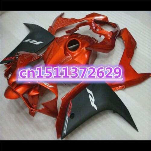 NEW ABS Fairings for YZF R1 07 08 YZF-R1 07-08 orange black YZF1000 R1 07 08 YZF R1 2007 2008 fairing kits-Dor for Yamaha D