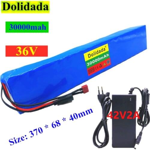 New high power 36V battery 10S4P 30Ah 18650 battery pack 800W 42V 30000mAh for Ebike electric bicycle with BMS+charger