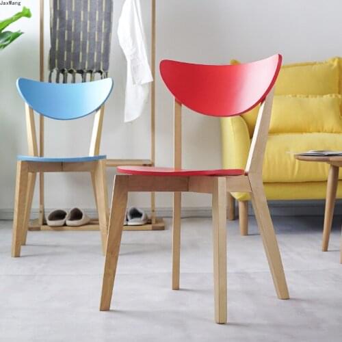 Nordic Dining Chair Solid Wood Chair Coffee Meeting Chair Backrest Dining Chairs Negotiation Modern Minimalist Kitchen Furniture