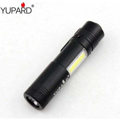 Q5+COB flashlight Mini pocket ultra bright waterproof handheld flashlight pen buckle portable emergency working light AA battery