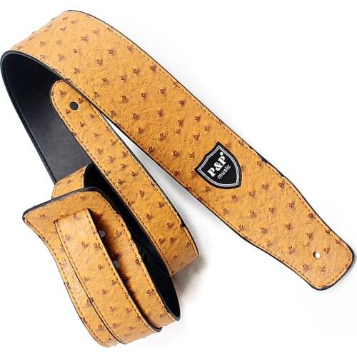 Ostrich Pattern PU leather Guitar Strap Electric Guitar Acoustic Guitar Folk Guitar Bass Strap