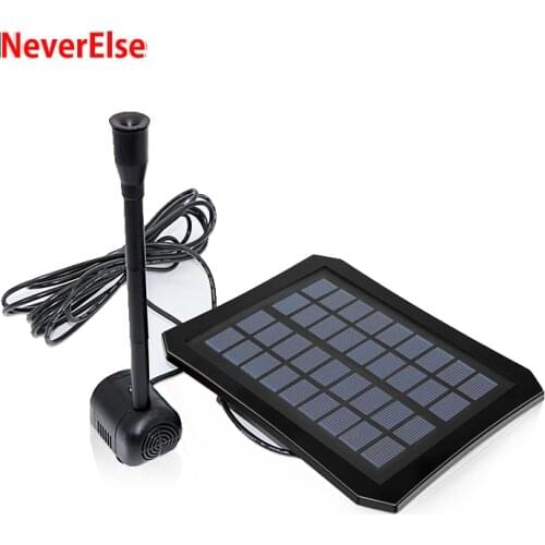Solar Fountain Garden Water Fountain Pool Pond Decoration Solar Panel Powered Fountain Water Pump, Battery power LED lighting at