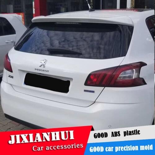 For Peugeot 308 Spoiler 2006-2013 Peugeot 308S Spoiler BXK ABS plastic Material Car Rear Wing Color Rear Spoiler