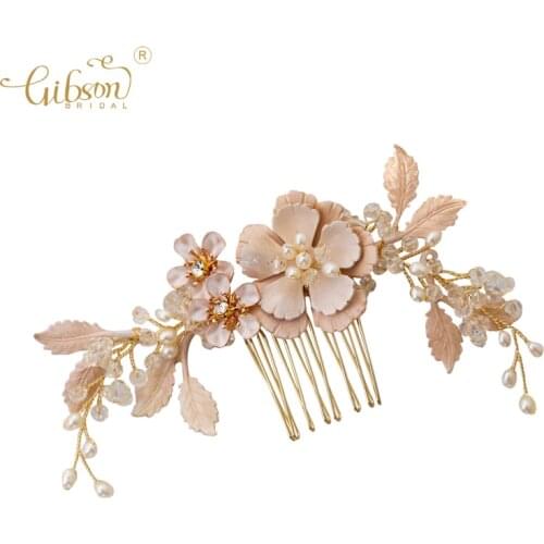Romantic Wind Freshwater Pearl Flower Wedding Hair Pins Hair Comb Jewelry Bridal Bridesmaid Headpiece Gift