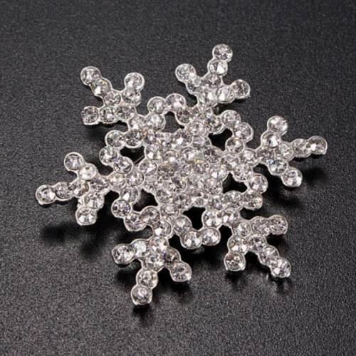 Womens Luxury Snowflake Sparkling Brooch Pin Elegant Crystal And Fahsion Rhinestone Wedding Bridal Jewelry Brooches For Girls
