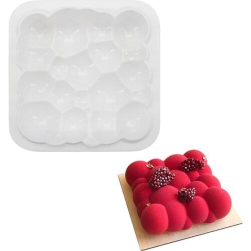 1/6 Cavity Square Shape Cloud Silicone Mousse Cake Mold Clouds Silicone Mold Dessert Mould Cake Decorating Tools Cake Tools