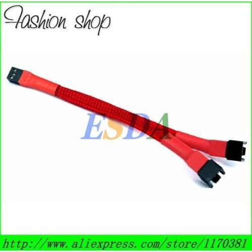 10pcs /Lot 12V 3 Pin PC Fan Power Y Cable Splitter Extension Cable Wire