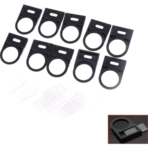 10pcs/lot 22mm Push Button Mounting Push Button Switch Panel Label Frame Black Color