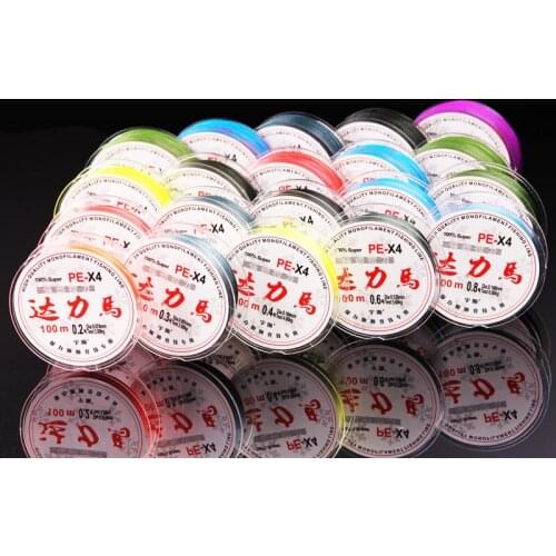 100M PE Fishing Line Japan Multifilament 100% PE Braided Fishing Wire 0.3-9.0 fishing accessories