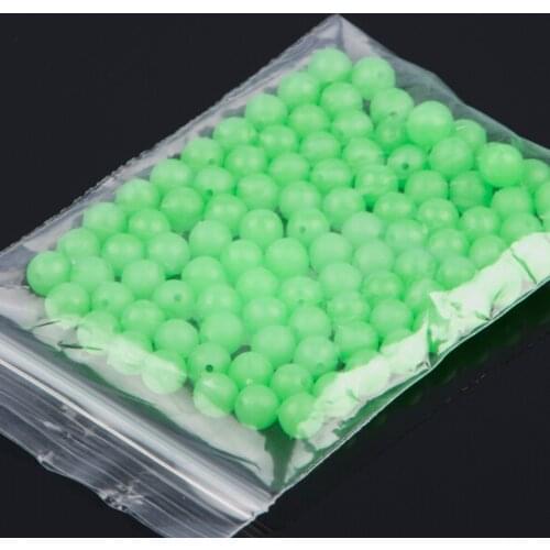 100/Wholesale Light Bead Fishing Space Bean Round Floating Ball Stopper Light Ball Sea Fishing Bait Accessories