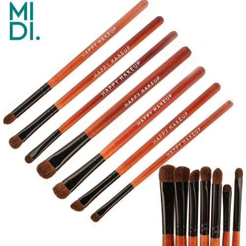 7pcs/set Portable Makeup Brushes Soft Eyeshadow Brush Set Easy to Makeup No Blooming Brush Women Travel Beauty Cosmetic Tool Pen