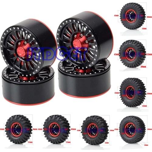 Aluminum 1.9" Wheel Rim & 96/106/108/100/110/112/120mm Tires For 1:10 RC Crawler SCX10 D90 D110 CC01 TRX4 TF2 RC4WD