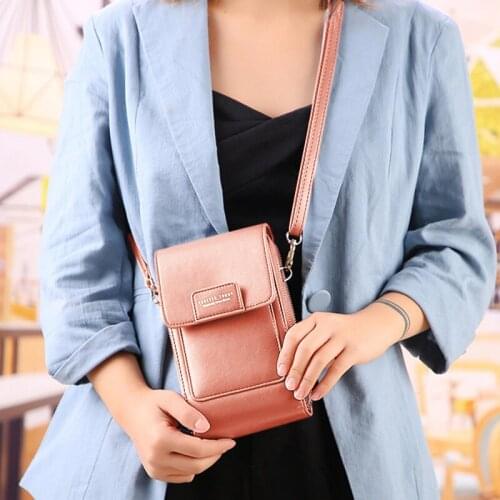 Brand Mini Shoulder Bag PU Leather Women High Quality Cell Phone Pocket Ladies Purse Clutch Fashion Hasp Handbags
