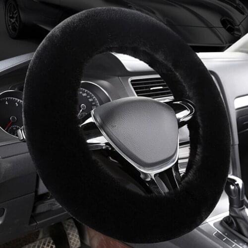 Car Steering Wheel Covers Case Winter Warm Soft Short Plush Styling Universal Interior Accessories Car-styling Size 38CM
