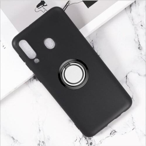 For Samsung Galaxy M30 A40S Back Ring Holder Bracket Phone Case Cover TPU Soft Silicone On SM-M305F/DS SM-M305FN, SM-M305G