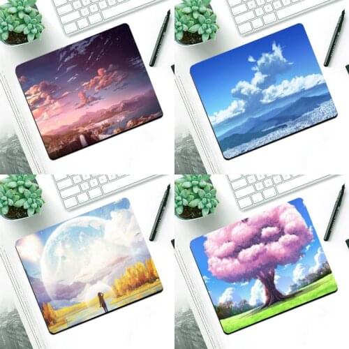 Anime Landscape Office Mice Gamer Soft Mouse Pad Small Pads Rubber Mouse Mat MousePad Desk Gaming Mousepad Cup Mat