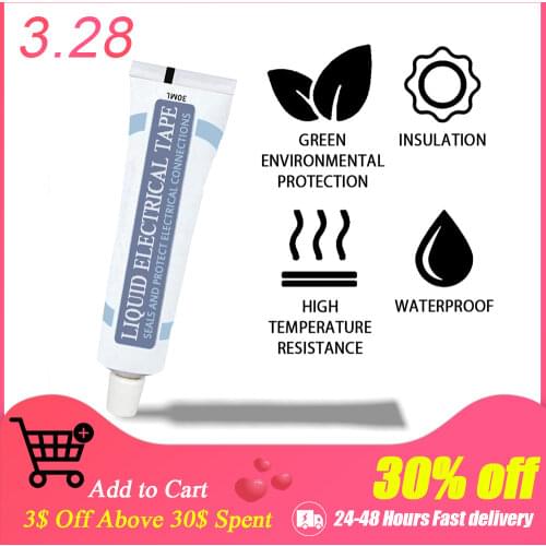 30ml Insulating Glue Waterproof High Temperature Resistance Liquid Insulation Tape Paste Lamp Board Electronic Sealant Sealing
