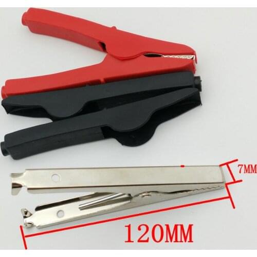 2pcs 100A Car battery clip cables Alligator clips Emergency Charger Clamp adapter New