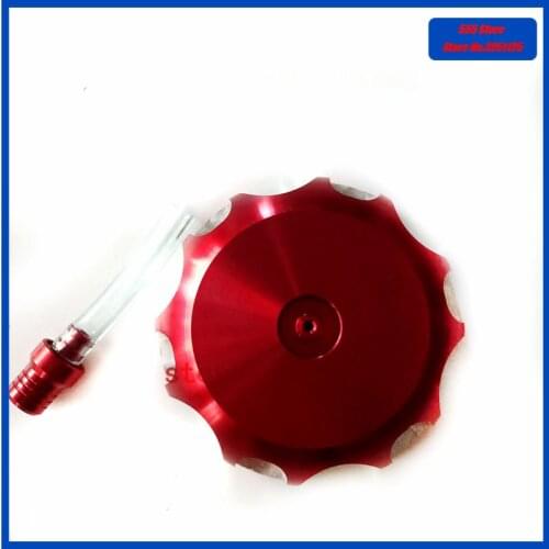 Red CNC Aluminum 60mm Gas Fuel Tank Cap Cover For Motorcycle Dirt Motor Bike Motocross Yamaha WR450F 2001-2015