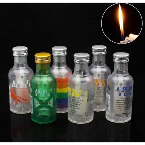 Creative Butane inflatable gas Smoking igniter Mini Personality bottle model ornaments Smoking igniter （no fuel