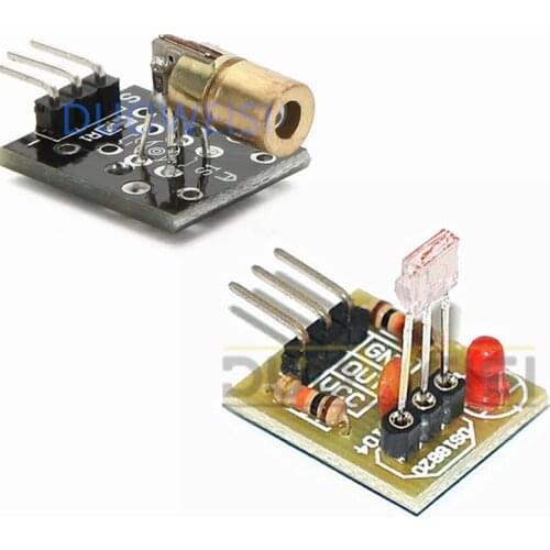 KY-008 650nm Laser sensor Module KY-008 Laser Receiver Board Board 6mm 5V 5mW Red Laser Dot Diode Copper Head