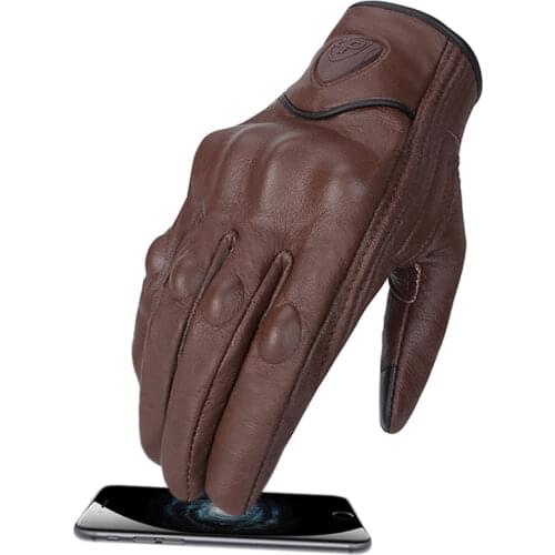 Motorcycle Gloves Men Touch Screen Leather Electric Bike Glove Cycling Full Finger Motorbike Moto Bike Motocross Luvas