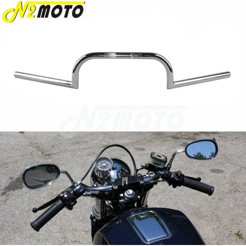 7/8" Clubman Motorcycle Handlebars For Harley Cafe Racer Bobbe Chopper Custom Universal 22mm Handlebar For Yamaha Honda Suzuki