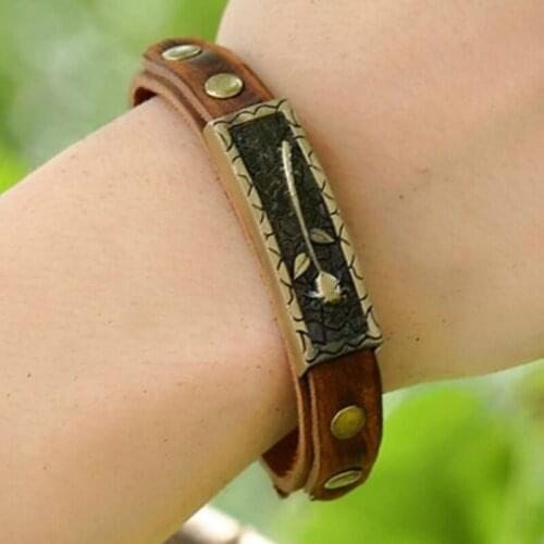 CIBOCIBO Feather Bracelet Men Classic Retro Leather Wristband Bracelet Romantic Braided Men Fashion Luxury Gifts Pulsera Hombre