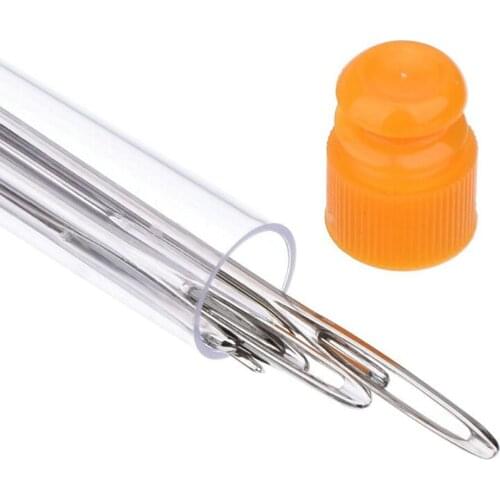 9/18pcs Large Eye Needles DIY Crafts Tools Stainless Steel Cross Stitch Knitting Yarn Sewing Hand Crochet Hook Set Kit