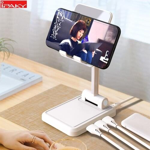 IPAKY 2 in 1 Desktop Holder Charging Dock PC Aluminium Rotation Tablet Stand Holder Charging Dock for iPhone iPad Samsung Tablet