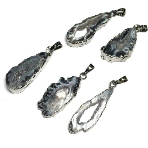 Natural Stone Irregular Pendant Crystal Agates Charm Pendants For Women Jewelry Making DIY Necklace Accessories Fashion Gifts