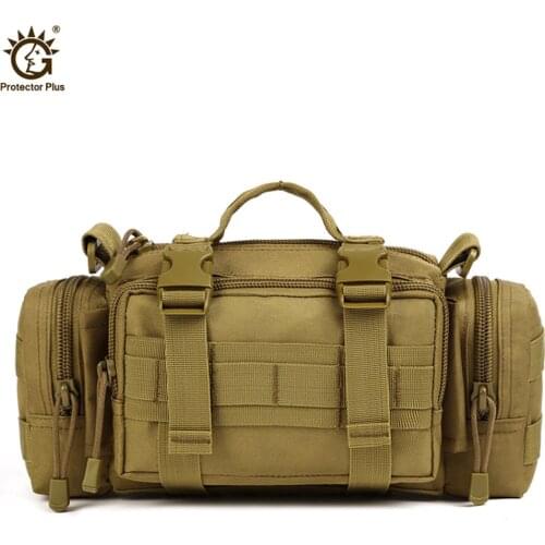 Anti-tearing Nylon Waterproof Tactical Waist Pack Molle Camping Hiking Waist Pouch Nylon Multi-function Hand Bag Outdoor Bag