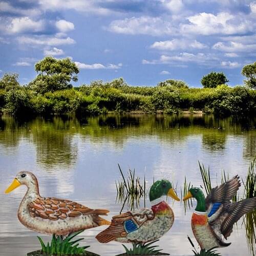 NEW Duck Statue Pond Ornament Duck Sculpture Craft Decoration Artificial Animal For Pool Fish Tank Courtyard Garden Outdoor