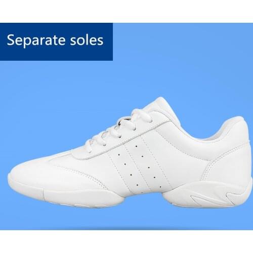 New arrival adult dance sneakers womens white Jazz/square dance shoes competitive aerobics shoes fitness gym shoes