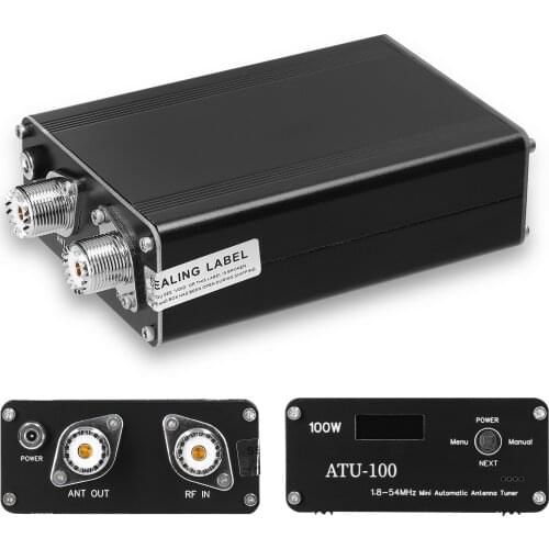 OGS-3D ATU-100 Rechargable Shortwave Antenna Tuner Automatic Antenna Tuner with Menu Adjustment Function QRP QRO Mode