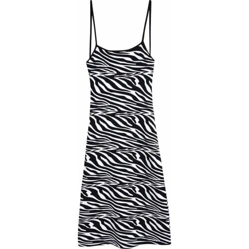 Sexy Spaghetti Strap Sleeveless Midi Floral Dresses DLQZ348