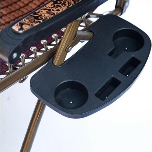 Portable Folding Chair Mounted Phone Holder Double Cups Food Drinking Storage Tray Clip Camping Picnic Outdoor Storage Shelf