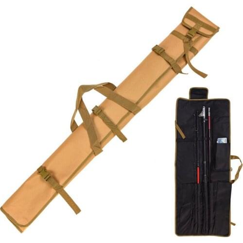 125cm Fishing Bag Folding Fishing Rod Roll Bag 1000D Polyester fiber Lure Canvas Storage Soft Case