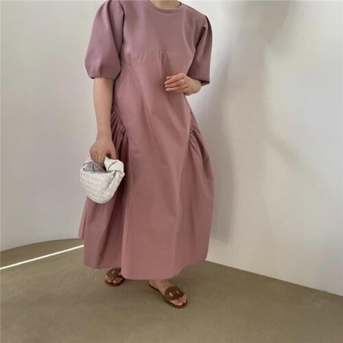 French Design Stitching Loose Dress