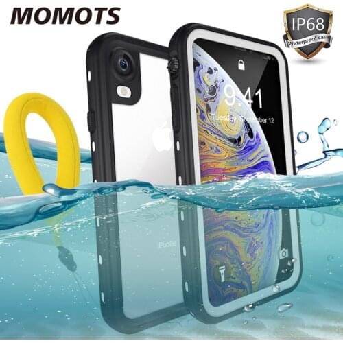 Waterproof Case for iPhone X XS MAX XR 360 Shockproof Silicone Case for iPhone 11 Pro MAX Transparent Diving Case with Strap