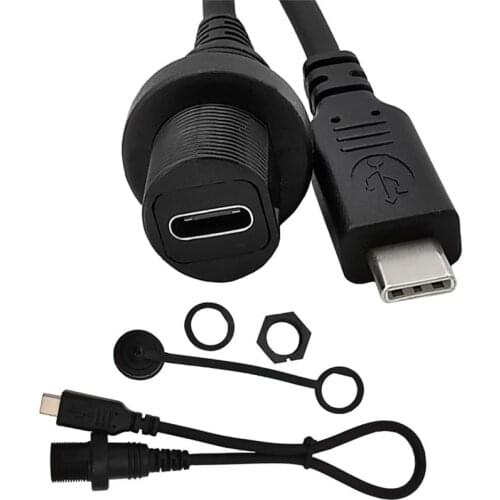 30cm USB-C IP67 Waterproof Cable type-c 3.1 IP 67 Male to Female Panel Mount Water Proof Connector Extension cord