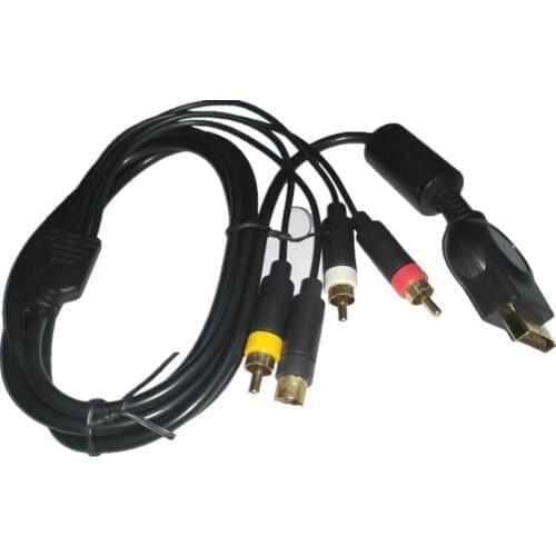 2019 High quality 2in1 audio video cord S-Video AV Cable for PS2 for PS3 for Playstation 2 3