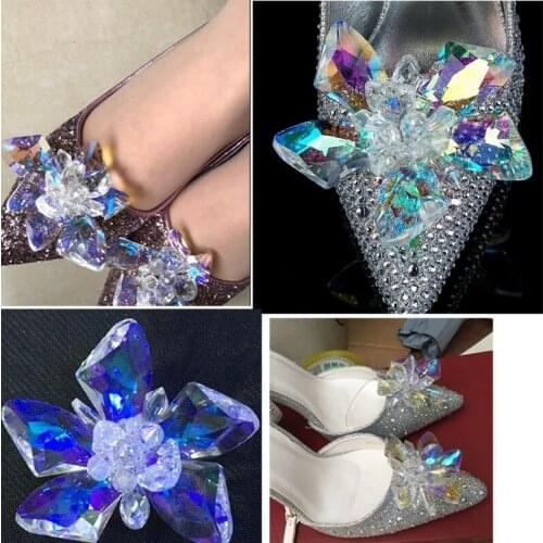 Rhinestone Crystal Shoes Bag Dress Embellishments Shoe Clips 1 Pair