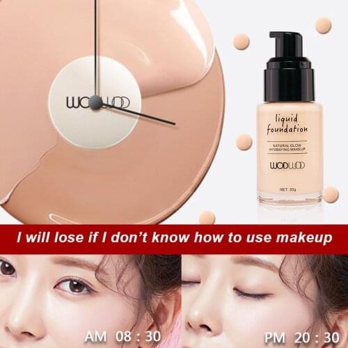 8h Liquid Foundation Long Lasting Natural High Covering Skin-friendly Brighten Invisible Pores Cosmetics Women Makeup Maquiagem