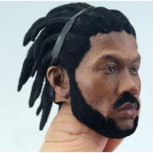 1/6 Scale Derrick Rose Head Sculpt Dreadlocks Hair Basketball Star for 12in Phicen M36B Body Action Figure Toy
