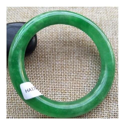 57-60mm Certified (Grade A) 100% Natural GREEN Jadeite JADE Bracelet Bangle(Certificate delivery)
